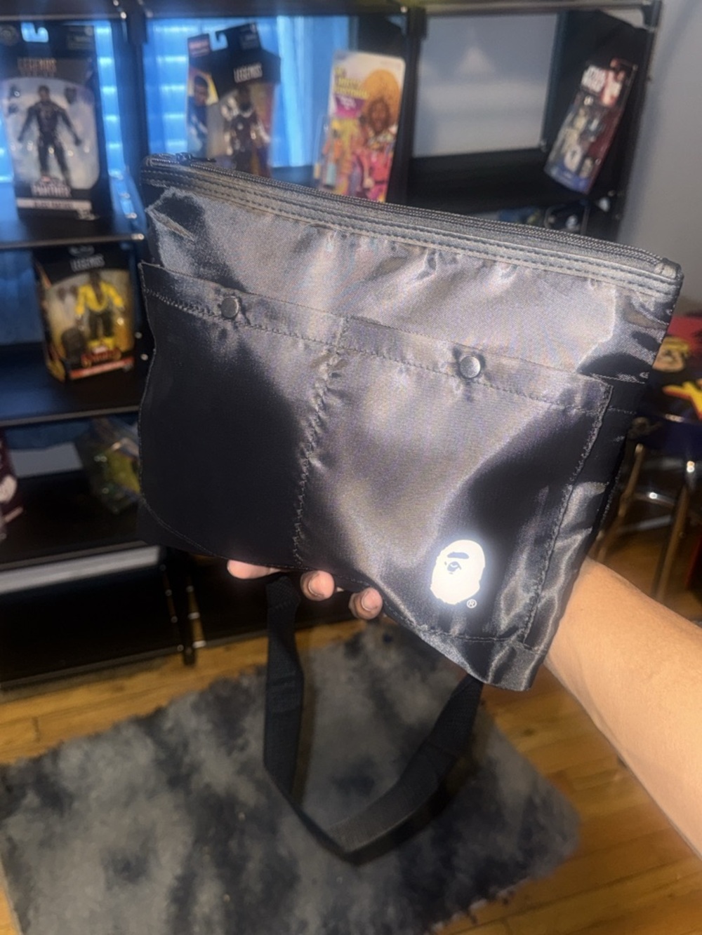 Bape Black Shoulder Tote Bag